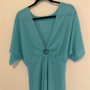 New One Size Pretty Blue Swimsuit Coverup